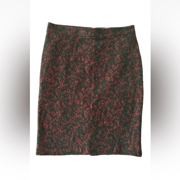 Michael Kors Collection Dresses & Skirts - Michael Kors Red Black Lace Print Pencil‎ Skirt L Whimsygoth Coquette Gothic